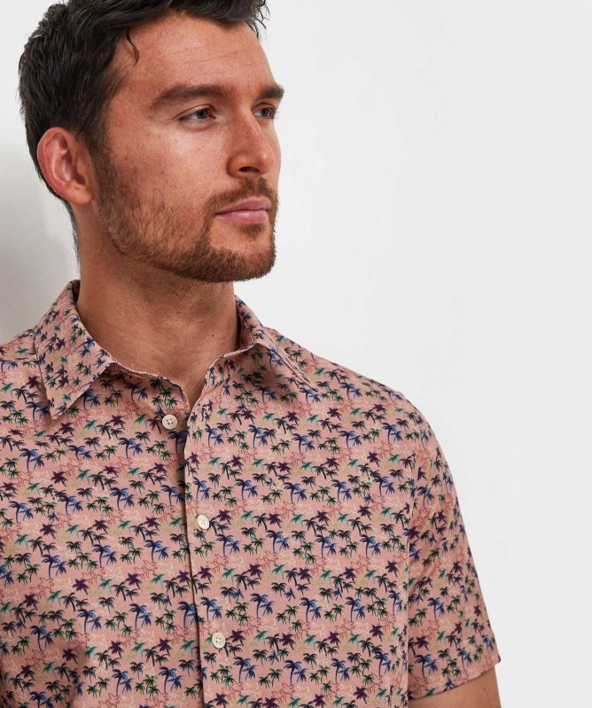 Paul Smith Short Sleeve Palm Print Shirt