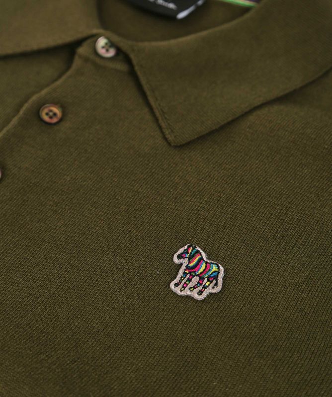 Paul Smith Knitted Zebra Polo Shirt