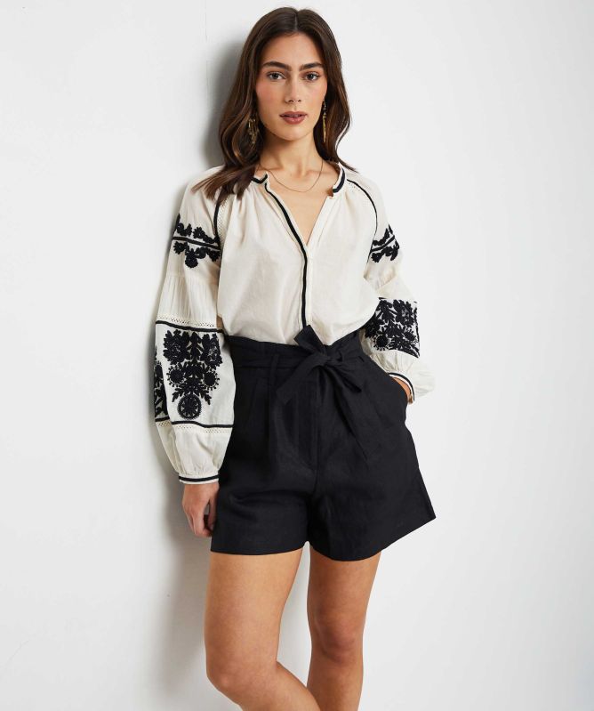 Scarlett Poppies The Linen High-Waisted Shorts