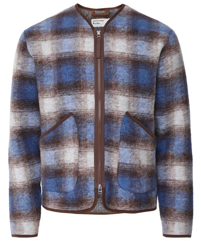 Universal Works Checked Wool Fleece