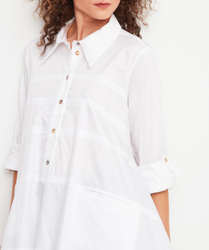Bize Horizontal Line Cotton Shirt