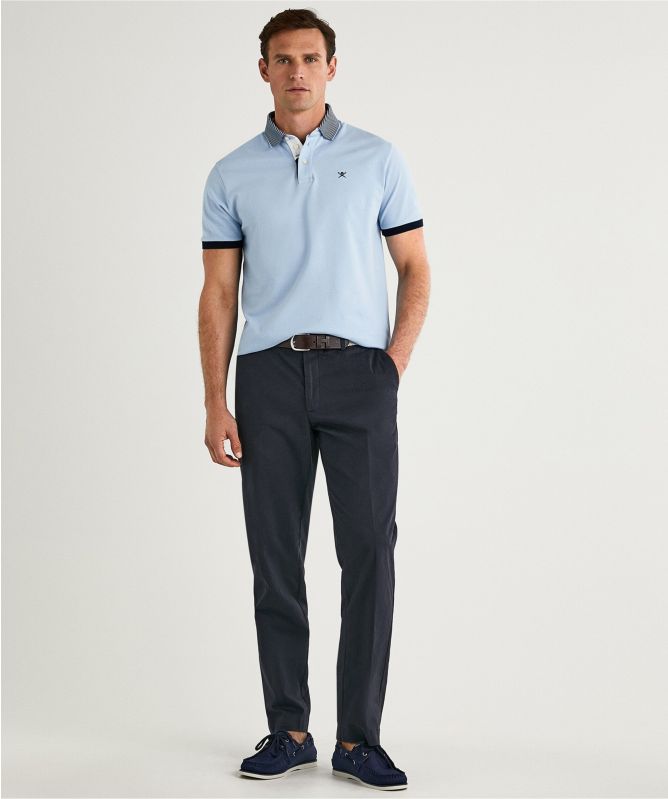 Hackett Striped Collar Polo Shirt