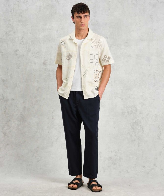 Wax London Doodle Embroidered Didcot Shirt