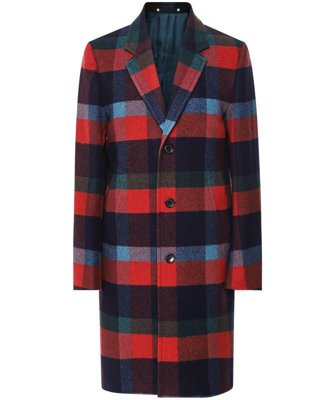 Paul Smith Wool Mix Check Coat