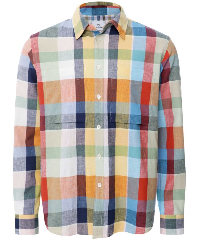 Paul Smith Cotton Linen Check Shirt