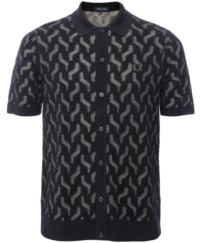 Fred Perry Pointelle Cable Knit Shirt