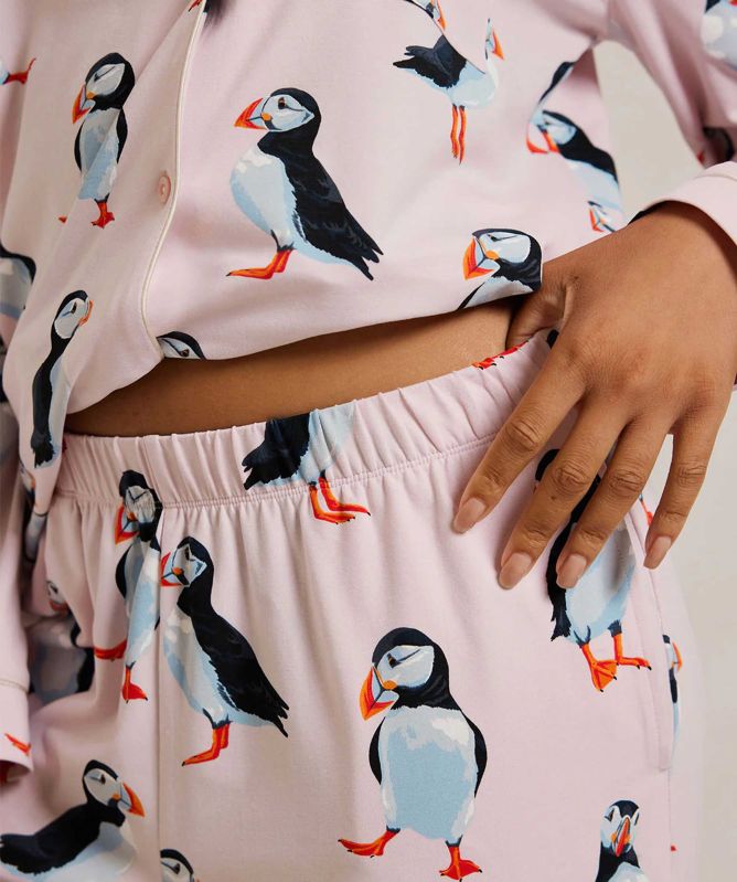 Chelsea Peers Puffin Print Long Pyjama Set