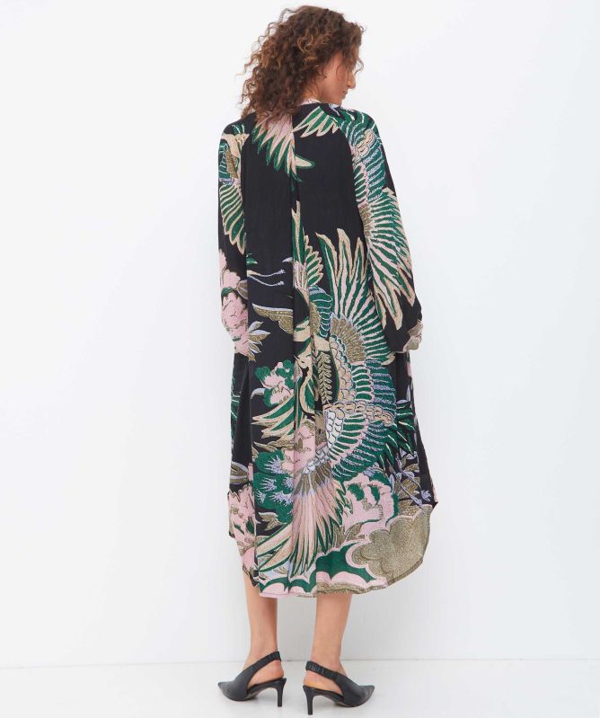 One Hundred Stars Crane Emerald Crepe Darcy Dress