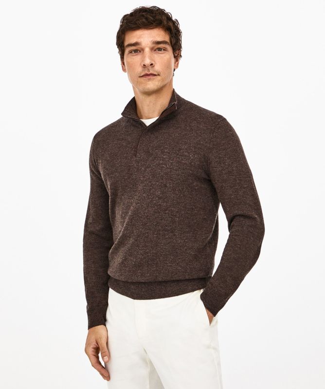 Hackett Merino Cashmere Half-Zip Sweater