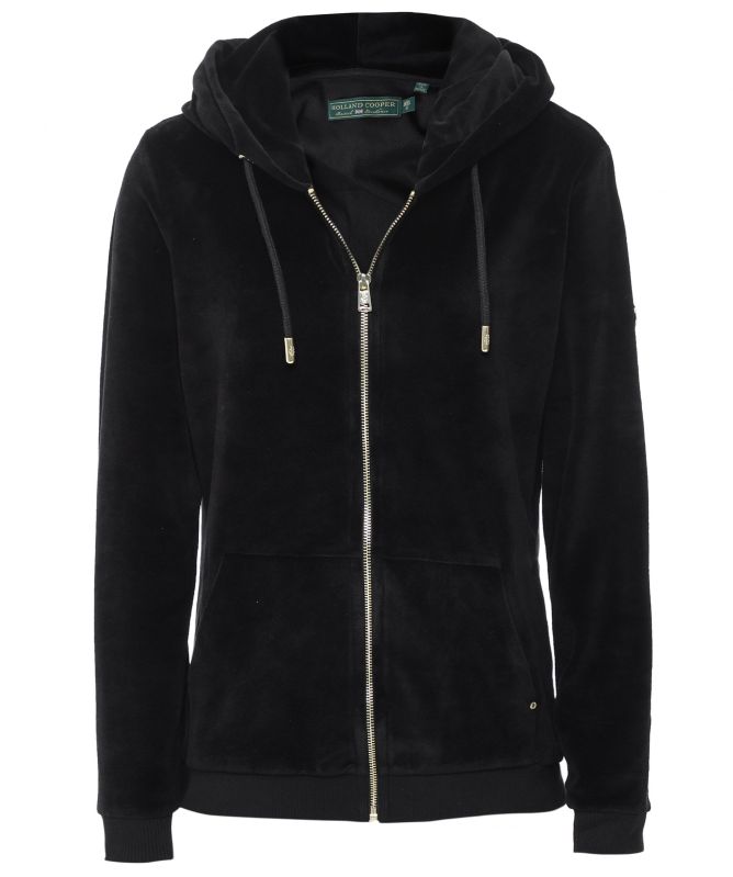 Holland Cooper Velour Zip Hoodie