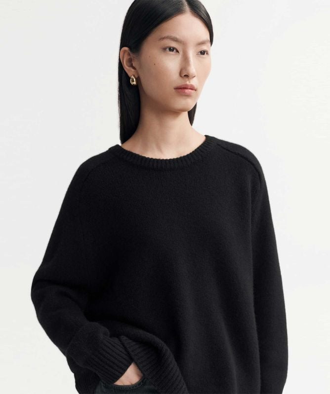 Soft Goat Chunky Boyfriend Crewneck Jumper