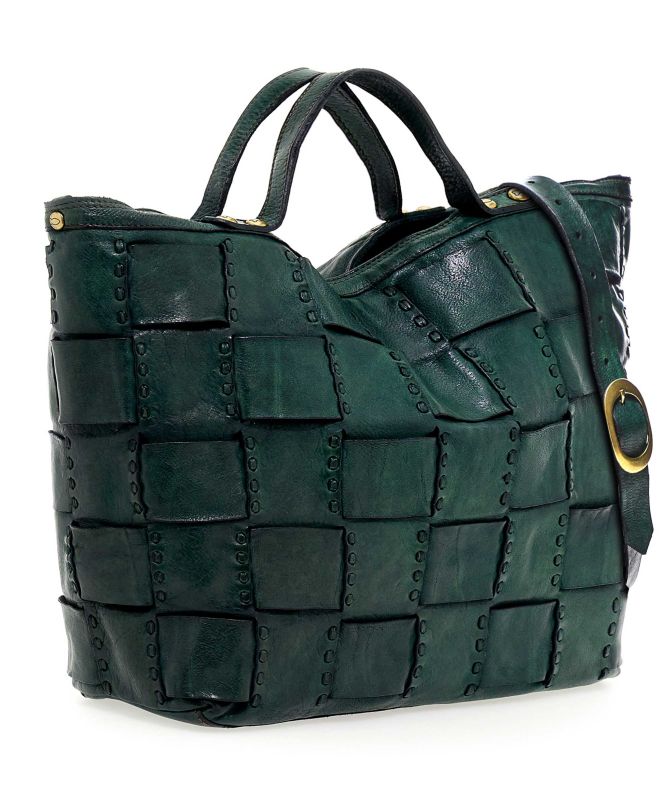 Campomaggi Edera Woven Leather Shopper Bag