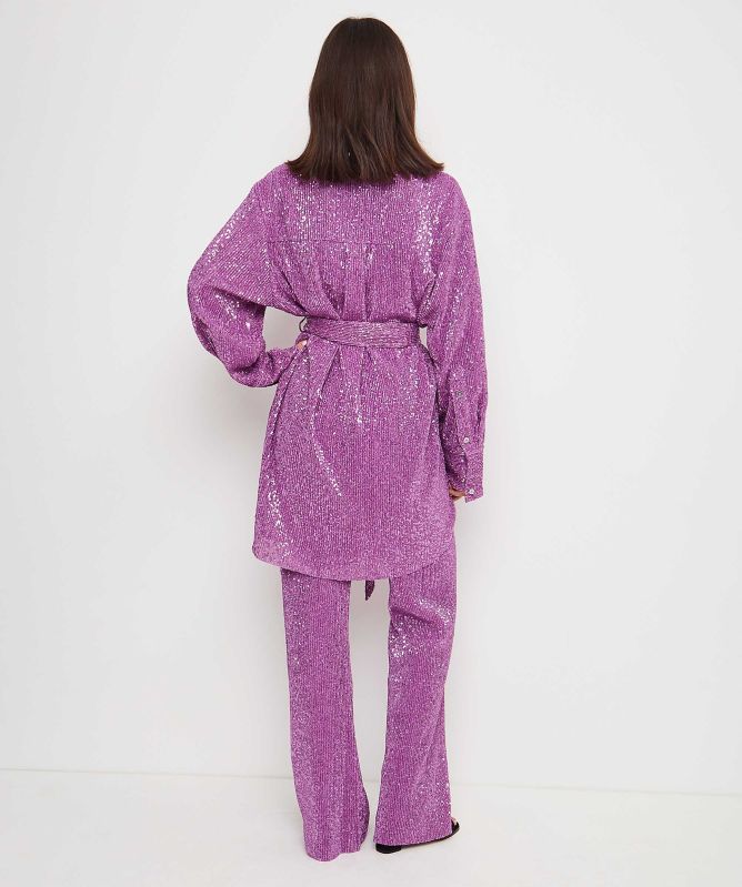 Stine Goya Markus Sequinned Straight Leg Pants