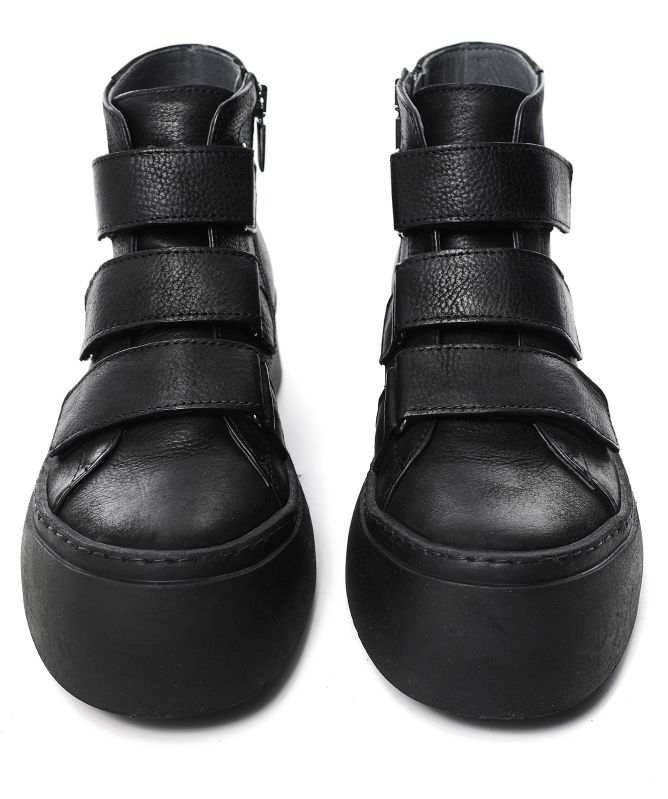 Lofina Velcro Strap Ankle Boots