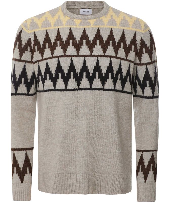 Seinse Crew Neck Jacquard Jumper