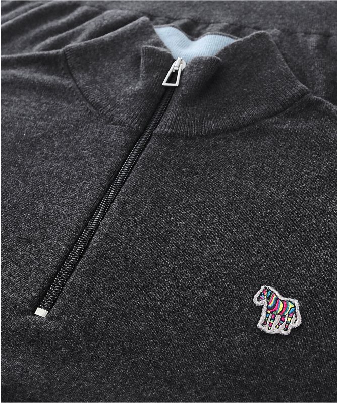 Paul Smith Half-Zip Zebra Sweater