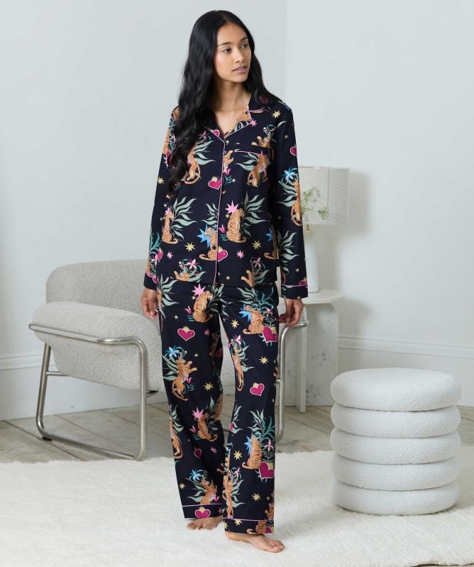 Chelsea Peers Enchanted Tiger Long Pajamas