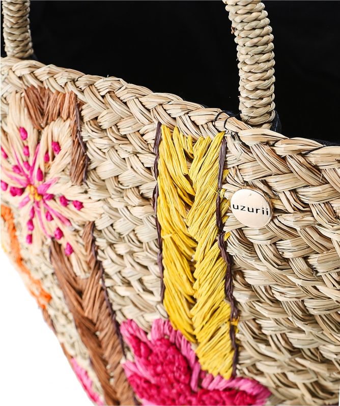 Uzurii Saint Tropez Raffia Beach Bag