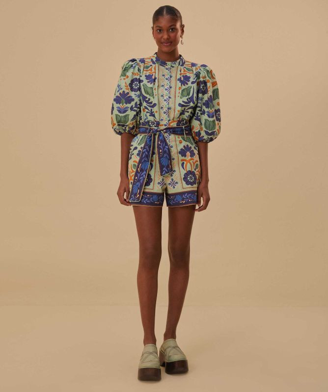 FARM Rio Ocean Tapestry Romper