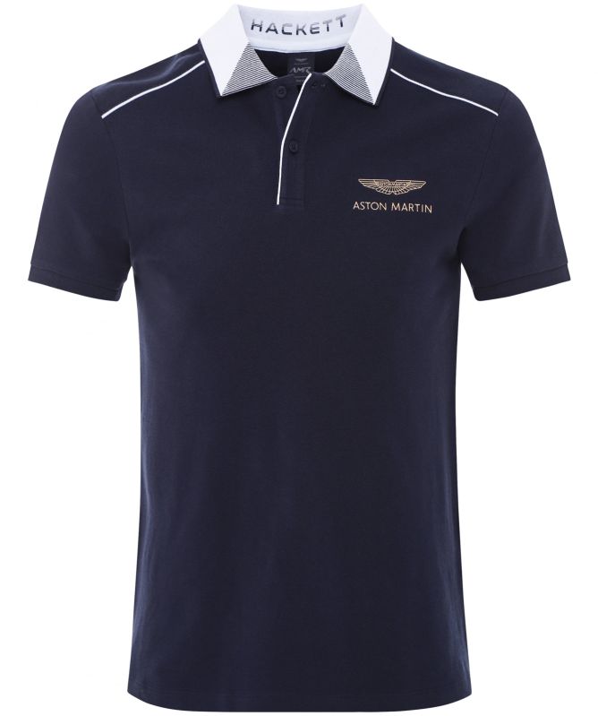 Hackett AMR Jacquard Collar Polo Shirt