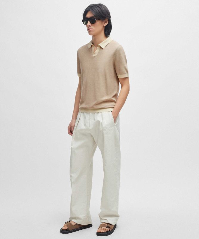 BOSS Knitted Cotton Tempio Polo Shirt