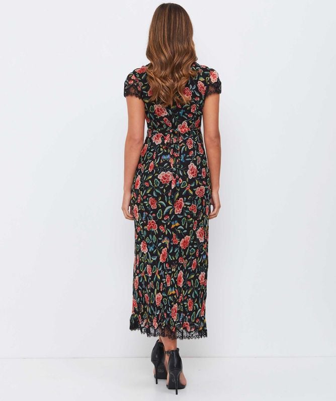 RIXO Clarice Butterfly Midi Dress