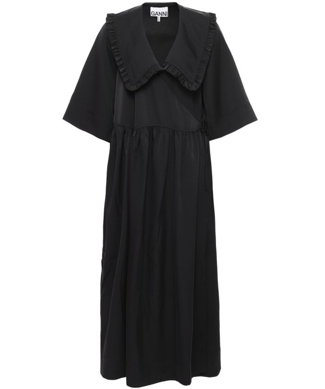 【GANNI】dress Ganni V-Neck Midi Length Dress - Red Dresses, Clothing - WZG128004