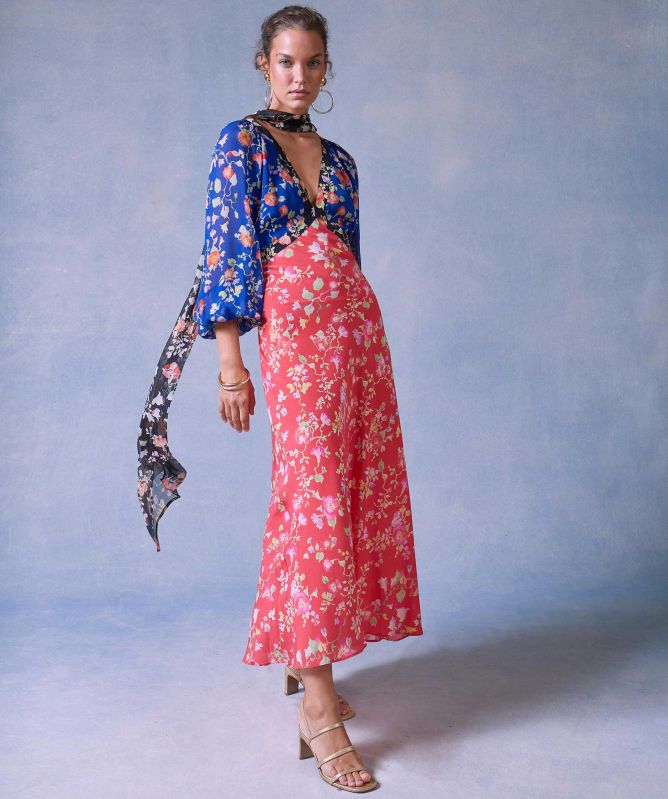 RIXO Ayla Midi Dress