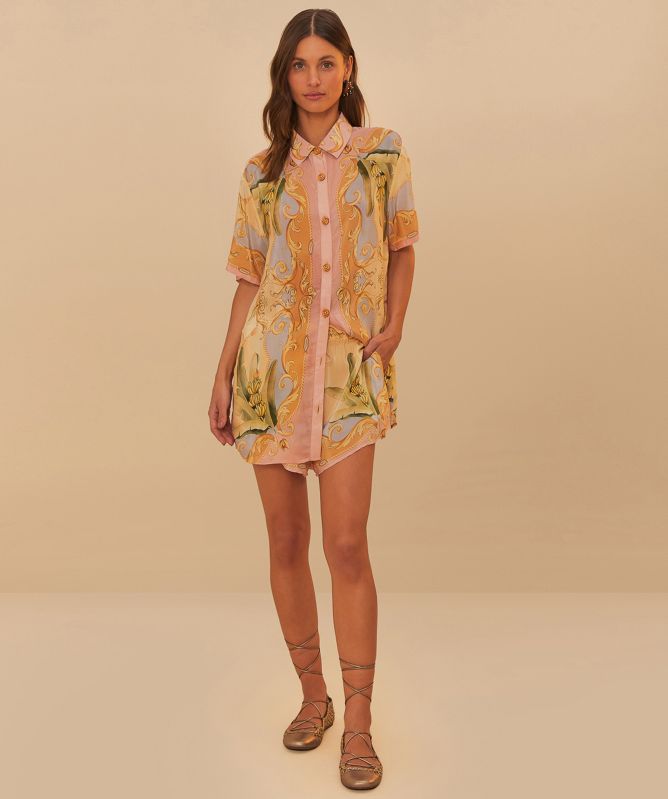 FARM Rio Banana Royalty Kaleidoscope Shorts