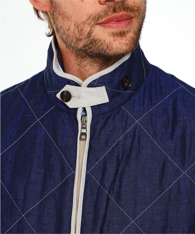 Waterville Linen Diamond Quilted Gilet