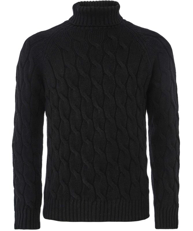 Gran Sasso Wool Cable Knit Turtleneck Jumper