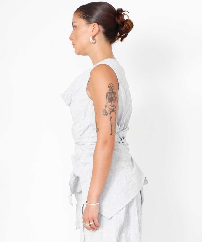 Sort Aarhus Lotte Tie Waist Top