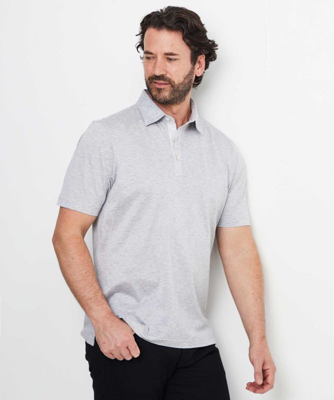 Gran Sasso Contrast Trim Pique Polo Shirt