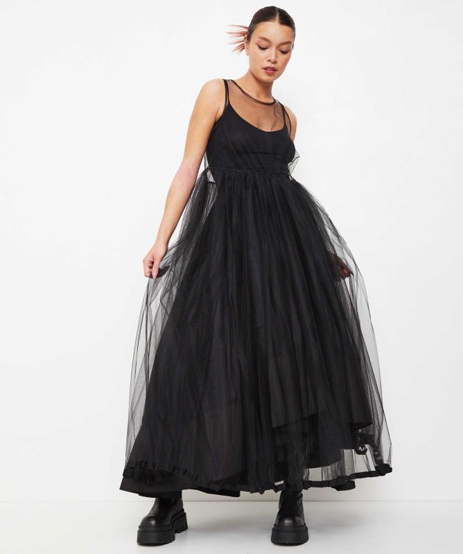 Bize Mesh Midi Dress