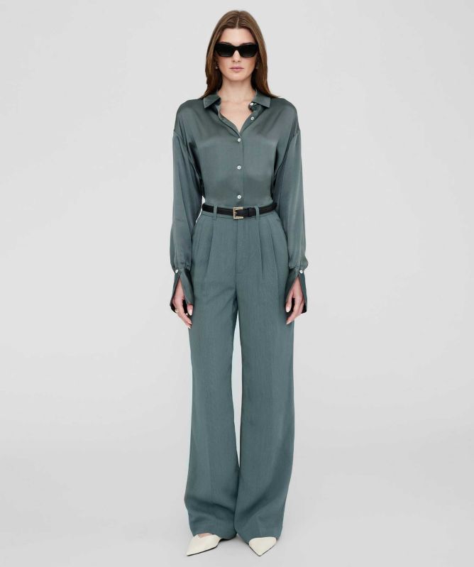 Anine Bing Monica Silk Shirt