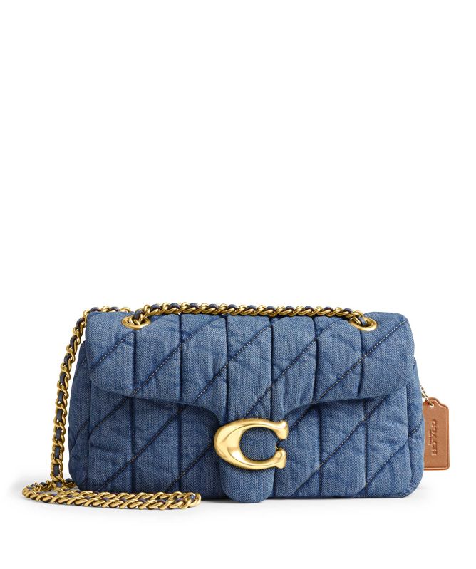Coach Denim Quilted Tabby Shoulder Bag 26
