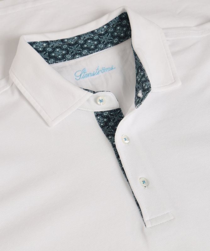 Stenstroms Floral Trim Polo Shirt