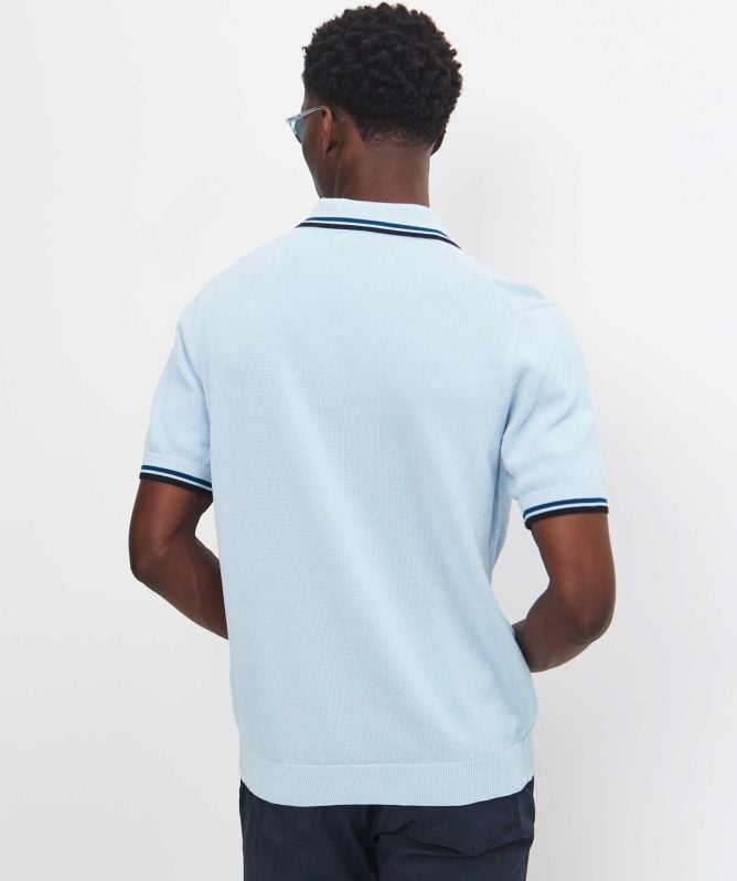 Filippo De Laurentiis Crepe Cotton Twin Tipped Polo Shirt
