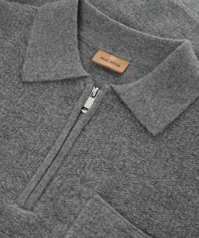 MOS MOSH MMGRyan Soft Polo Zipper Knit