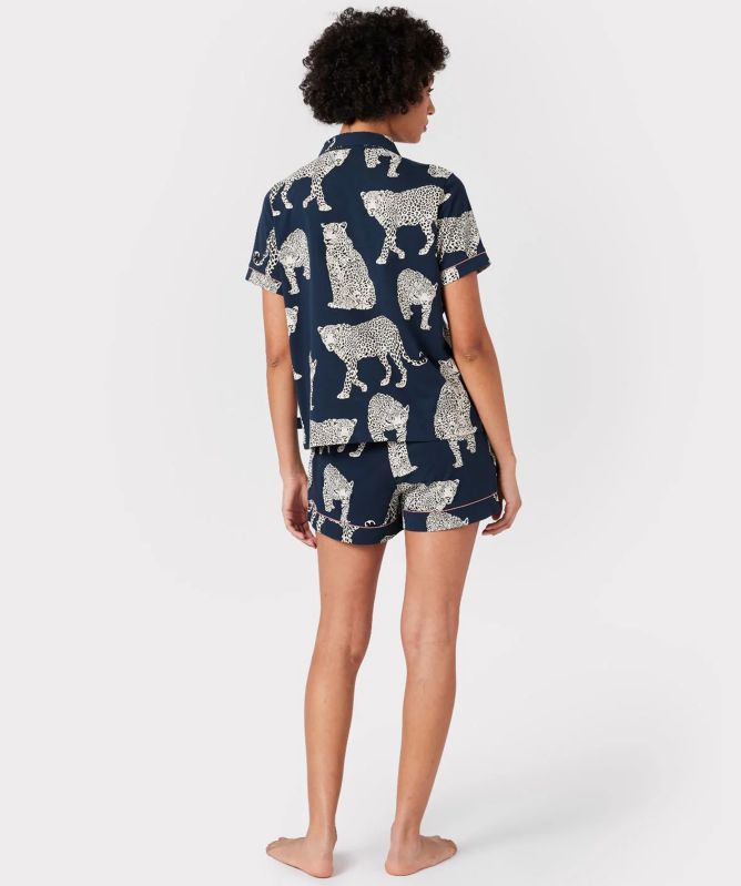 Chelsea Peers Leopard Print Short Pajamas