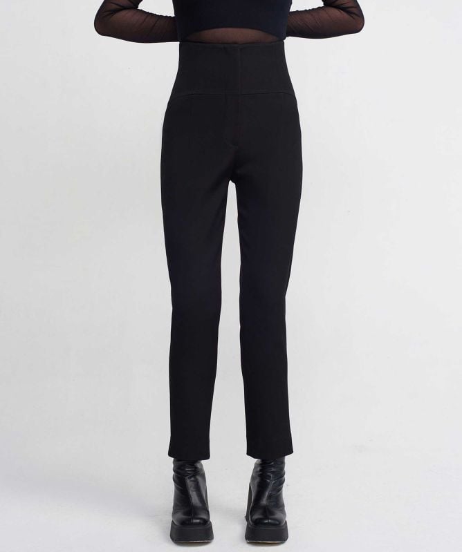 NU London High Waisted Narrow Trousers
