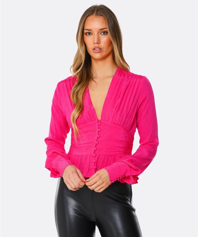 ROTATE Tracy V-Neck Top