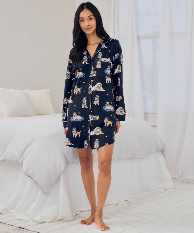 Chelsea Peers Cockapoo Snooze Print Nightshirt