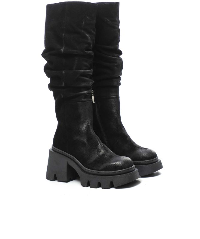 Lofina Crinkle Long Boots