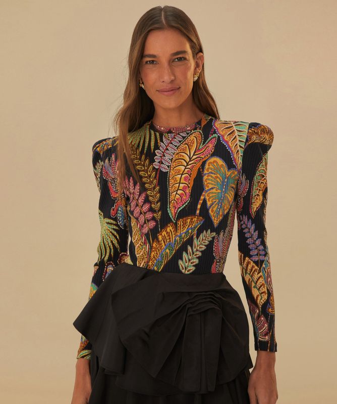 FARM Rio Cool Foliage Bodysuit