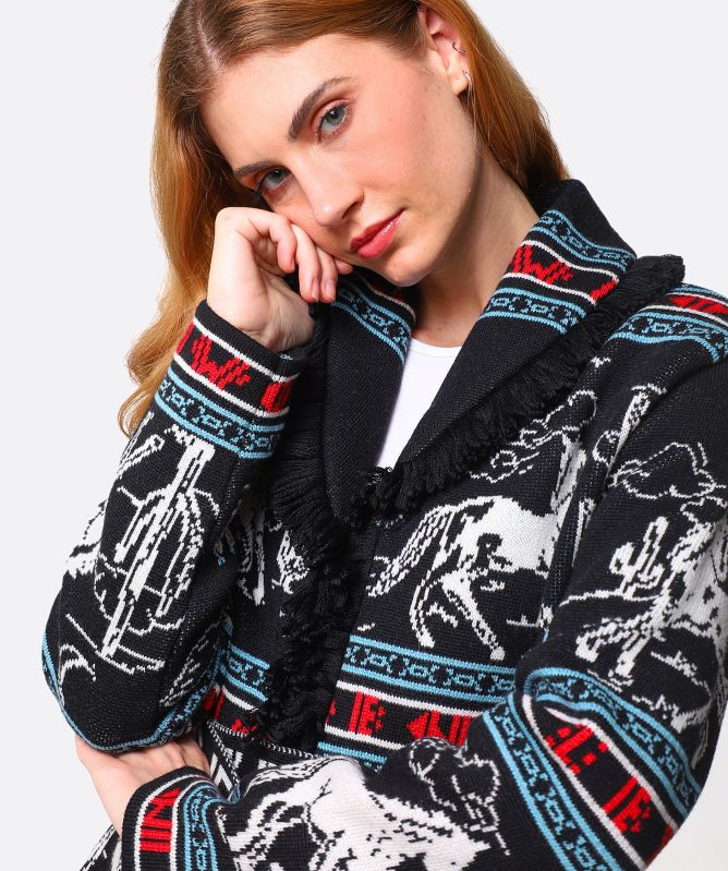 Hayley Menzies Bronco Merino Jacquard Cardigan | Jules B