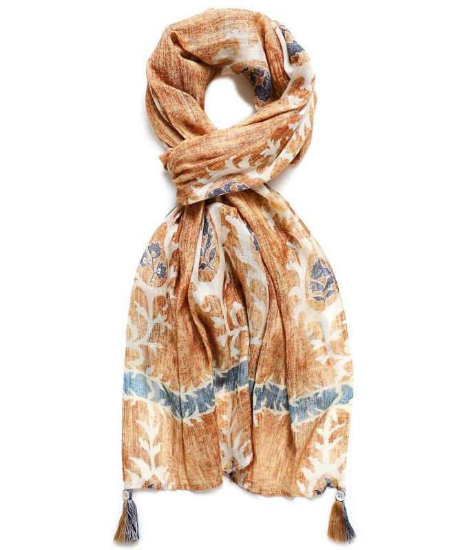 Ahujasons Printed Tassel Scarf