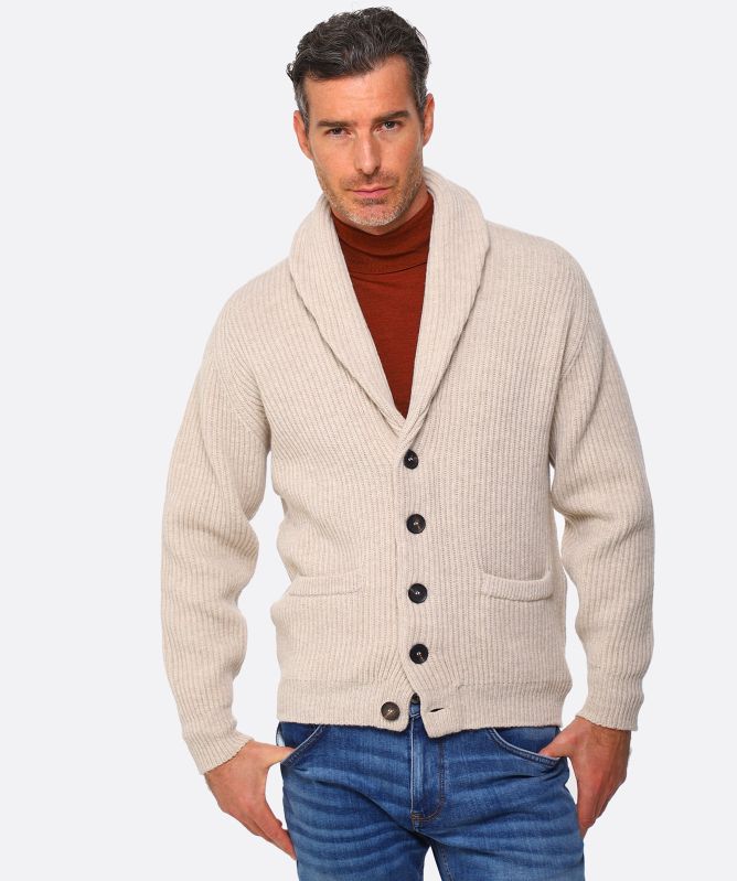 J. Blades Lambswool Jameson Shawl Cardigan