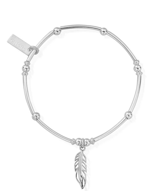 ChloBo Mini Noodle Ball Filigree Feather Bracelet