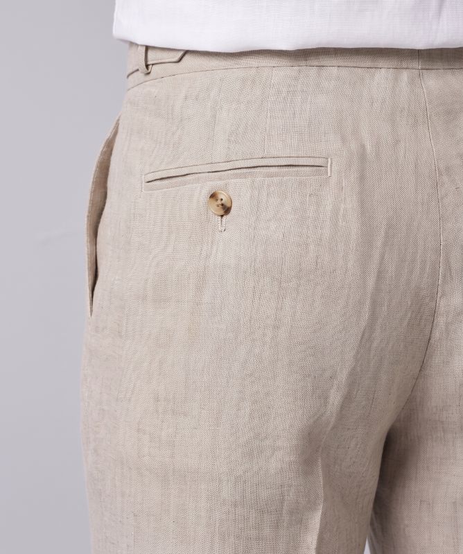 Sand T Mark Belt Pleated Pants